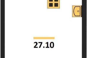 Фото №1: Студия 27 м² - Краснодар, мкр. жилой комплекс Самолёт-6, 