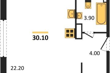 Фото №1: Студия 30 м² - Краснодар, мкр. жилой комплекс Самолёт-6, 