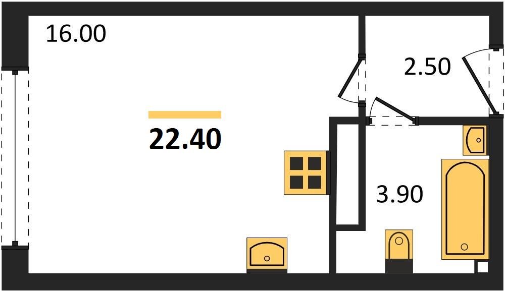 Фото №1: Студия 22 м² - Краснодар, Прикубанский внутригородской округ, мкр. жилой комплекс Самолёт-6