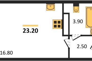 Фото №1: Студия 23 м² - Краснодар, мкр. жилой комплекс Самолёт-6, 