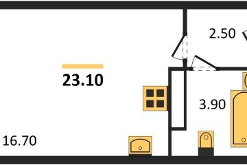 Фото №1: Студия 23 м² - Краснодар, мкр. жилой комплекс Самолёт-6, 