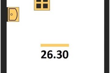 Фото №1: Студия 26 м² - Краснодар, мкр. жилой комплекс Самолёт-6, 