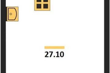 Фото №1: Студия 27 м² - Краснодар, мкр. жилой комплекс Самолёт-6, 