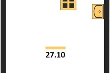 Фото №1: Студия 27 м² - Краснодар, мкр. жилой комплекс Самолёт-6, 