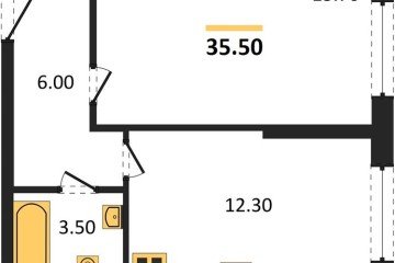 Фото №1: 1-комнатная квартира 35 м² - Краснодар, мкр. жилой комплекс Самолёт-6, 