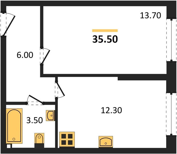 Фото №1: 1-комнатная квартира 35 м² - Краснодар, Прикубанский внутригородской округ, мкр. жилой комплекс Самолёт-6