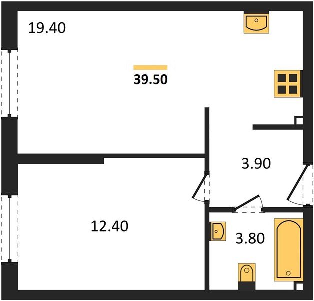Фото №1: 1-комнатная квартира 39 м² - Краснодар, Прикубанский внутригородской округ, мкр. жилой комплекс Самолёт-6