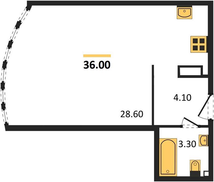 Фото №1: Студия 36 м² - Краснодар, Прикубанский внутригородской округ, мкр. жилой комплекс Самолёт-6