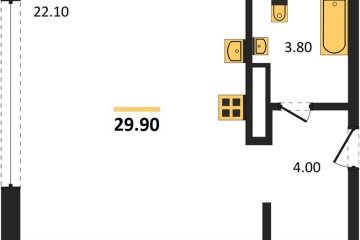 Фото №1: Студия 29 м² - Краснодар, мкр. жилой комплекс Самолёт-6, 