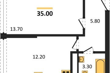 Фото №1: 1-комнатная квартира 35 м² - Краснодар, мкр. жилой комплекс Самолёт-6, 