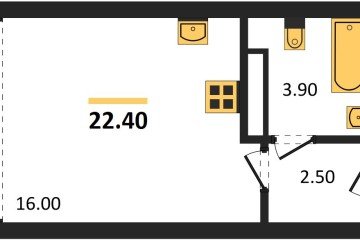 Фото №1: Студия 22 м² - Краснодар, мкр. жилой комплекс Самолёт-6, 