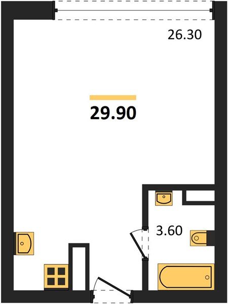 Фото №1: Студия 29 м² - Краснодар, Прикубанский внутригородской округ, мкр. жилой комплекс Самолёт-6