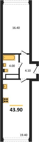 Фото №1: 1-комнатная квартира 43 м² - Краснодар, Прикубанский внутригородской округ, мкр. жилой комплекс Самолёт-6