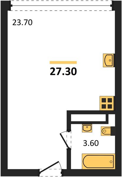 Фото №1: Студия 27 м² - Краснодар, Прикубанский внутригородской округ, мкр. жилой комплекс Самолёт-6