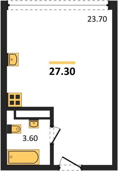 Фото №1: Студия 27 м² - Краснодар, Прикубанский внутригородской округ, мкр. жилой комплекс Самолёт-6