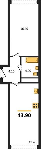 Фото №1: 1-комнатная квартира 43 м² - Краснодар, Прикубанский внутригородской округ, мкр. жилой комплекс Самолёт-6