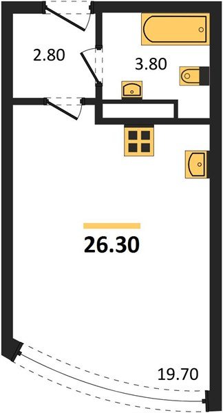 Фото №1: Студия 26 м² - Краснодар, Прикубанский внутригородской округ, мкр. жилой комплекс Самолёт-6