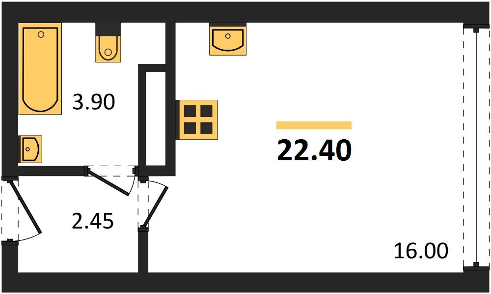 Фото №1: Студия 22 м² - Краснодар, Прикубанский внутригородской округ, мкр. жилой комплекс Самолёт-6