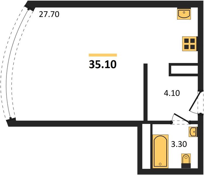 Фото №1: Студия 35 м² - Краснодар, Прикубанский внутригородской округ, мкр. жилой комплекс Самолёт-6