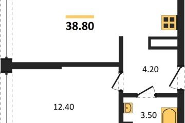 Фото №1: 1-комнатная квартира 38 м² - Краснодар, мкр. жилой комплекс Самолёт-6, 