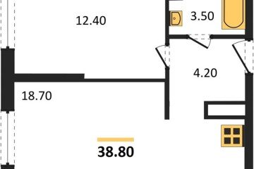 Фото №1: 1-комнатная квартира 38 м² - Краснодар, мкр. Прикубанский внутригородской округ, 