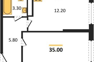 Фото №1: 1-комнатная квартира 35 м² - Краснодар, мкр. Прикубанский внутригородской округ, 