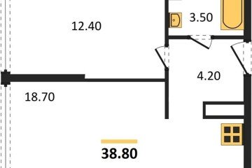 Фото №1: 1-комнатная квартира 38 м² - Краснодар, мкр. Прикубанский внутригородской округ, 