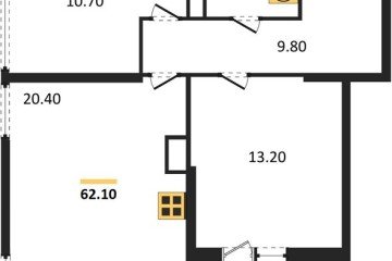 Фото №1: 2-комнатная квартира 62 м² - Краснодар, мкр. Прикубанский внутригородской округ, 