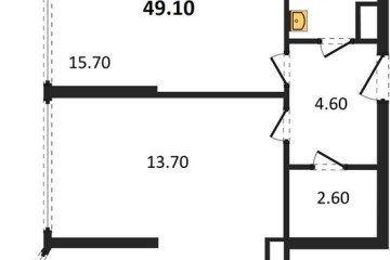 Фото №1: 2-комнатная квартира 49 м² - Краснодар, мкр. Прикубанский внутригородской округ, 
