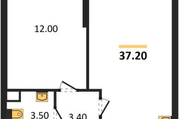 Фото №1: 1-комнатная квартира 37 м² - Краснодар, мкр. Прикубанский внутригородской округ, 