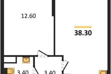 Фото №1: 1-комнатная квартира 38 м² - Краснодар, мкр. Прикубанский внутригородской округ, 
