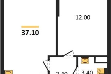Фото №1: 1-комнатная квартира 37 м² - Краснодар, мкр. Прикубанский внутригородской округ, 