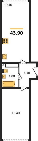 Фото №1: 1-комнатная квартира 43 м² - Краснодар, жилой комплекс Самолёт-6, мкр. Прикубанский внутригородской округ
