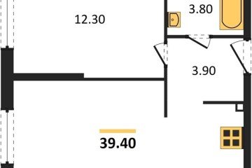 Фото №1: 1-комнатная квартира 39 м² - Краснодар, мкр. Прикубанский внутригородской округ, 