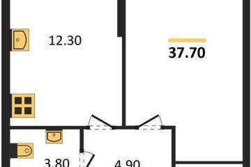 Фото №1: 1-комнатная квартира 37 м² - Краснодар, мкр. Прикубанский внутригородской округ, 