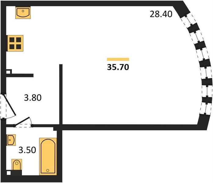 Фото №1: Студия 35 м² - Краснодар, Прикубанский внутригородской округ, мкр. жилой комплекс Самолёт-6