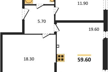 Фото №1: 2-комнатная квартира 59 м² - Краснодар, мкр. жилой комплекс Самолёт-6, 