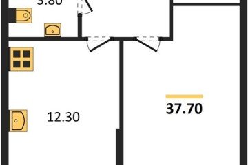 Фото №1: 1-комнатная квартира 37 м² - Краснодар, мкр. жилой комплекс Самолёт-6, 