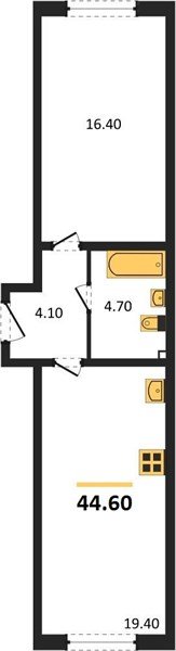 Фото №1: 1-комнатная квартира 44 м² - Краснодар, Прикубанский внутригородской округ, мкр. жилой комплекс Самолёт-6