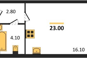 Фото №1: Студия 23 м² - Краснодар, мкр. жилой комплекс Самолёт-6, 
