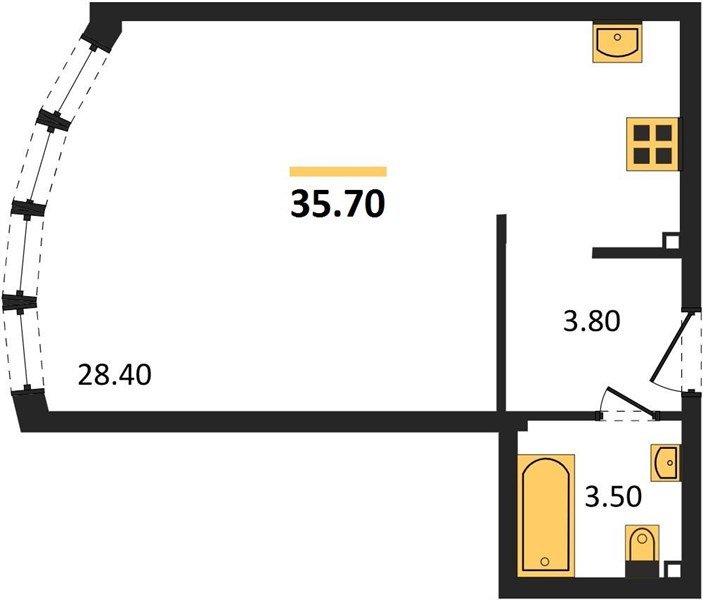 Фото №1: Студия 35 м² - Краснодар, Прикубанский внутригородской округ, мкр. жилой комплекс Самолёт-6