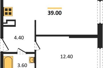 Фото №1: 1-комнатная квартира 39 м² - Краснодар, мкр. жилой комплекс Самолёт-6, 