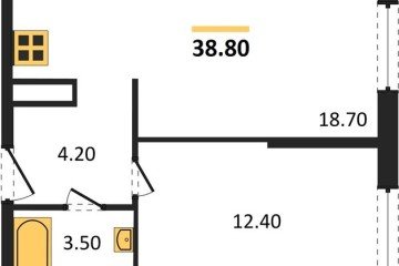 Фото №1: 1-комнатная квартира 38 м² - Краснодар, мкр. жилой комплекс Самолёт-6, 
