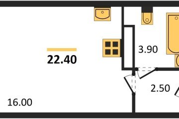 Фото №1: Студия 22 м² - Краснодар, мкр. жилой комплекс Самолёт-6, 
