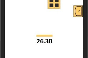 Фото №1: Студия 26 м² - Краснодар, мкр. жилой комплекс Самолёт-6, 