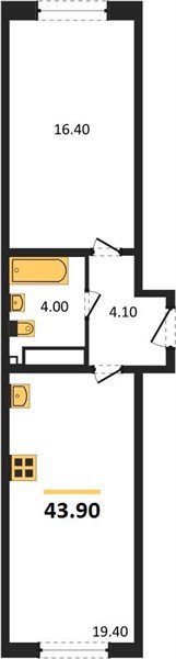 Фото №1: 1-комнатная квартира 43 м² - Краснодар, Прикубанский внутригородской округ, мкр. жилой комплекс Самолёт-6