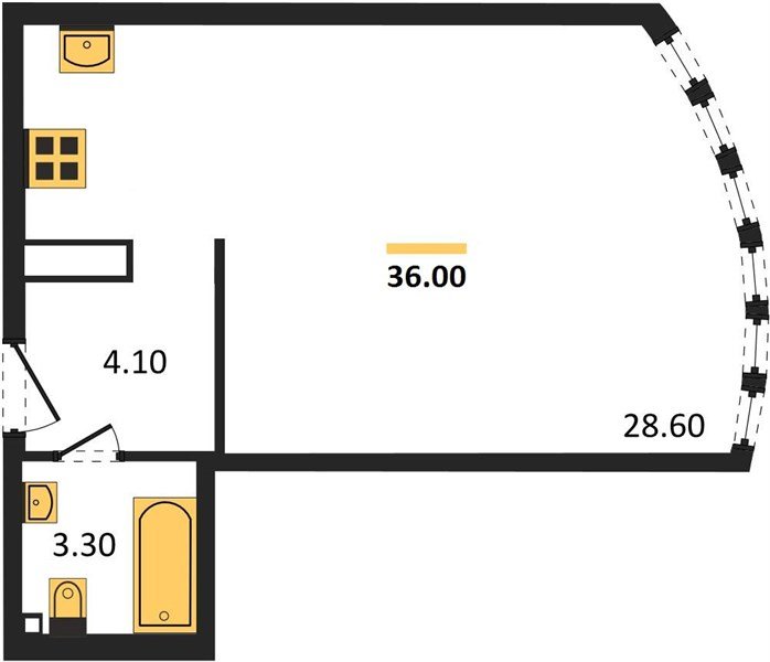 Фото №1: Студия 36 м² - Краснодар, Прикубанский внутригородской округ, мкр. жилой комплекс Самолёт-6
