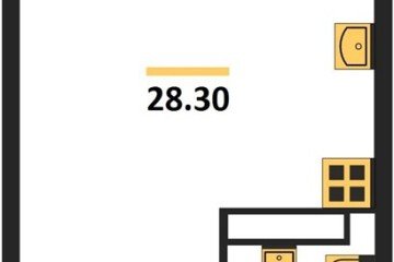 Фото №1: Студия 28 м² - Краснодар, мкр. жилой комплекс Самолёт-6, 