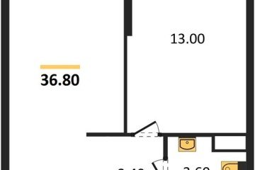 Фото №1: 1-комнатная квартира 36 м² - Краснодар, мкр. жилой комплекс Самолёт-6, 