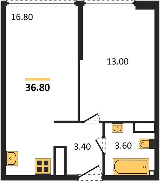 Фото №1: 1-комнатная квартира 36 м² - Краснодар, Прикубанский внутригородской округ, мкр. жилой комплекс Самолёт-6